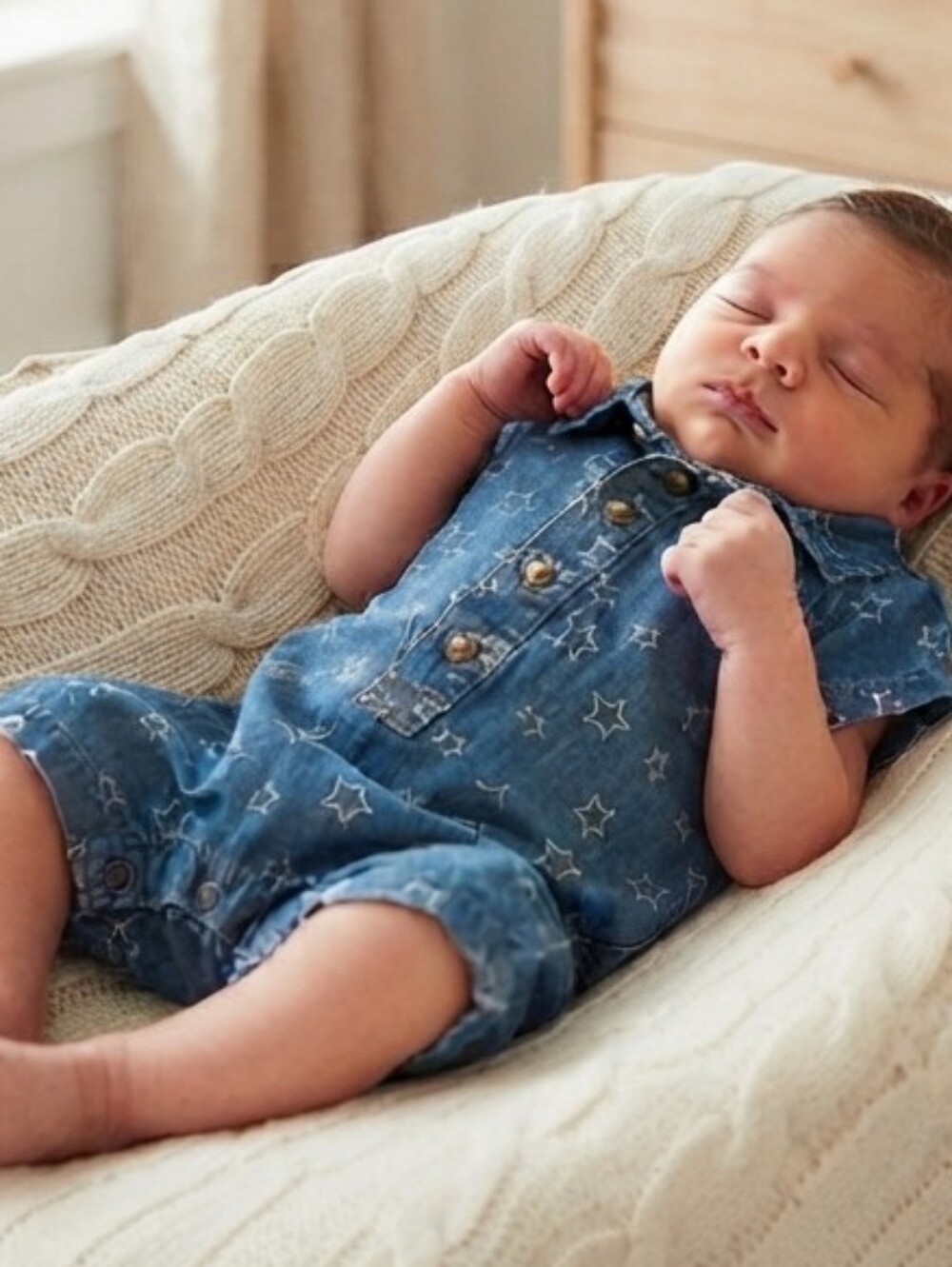 Cat & Jack 0-3M Blue Starry Romper